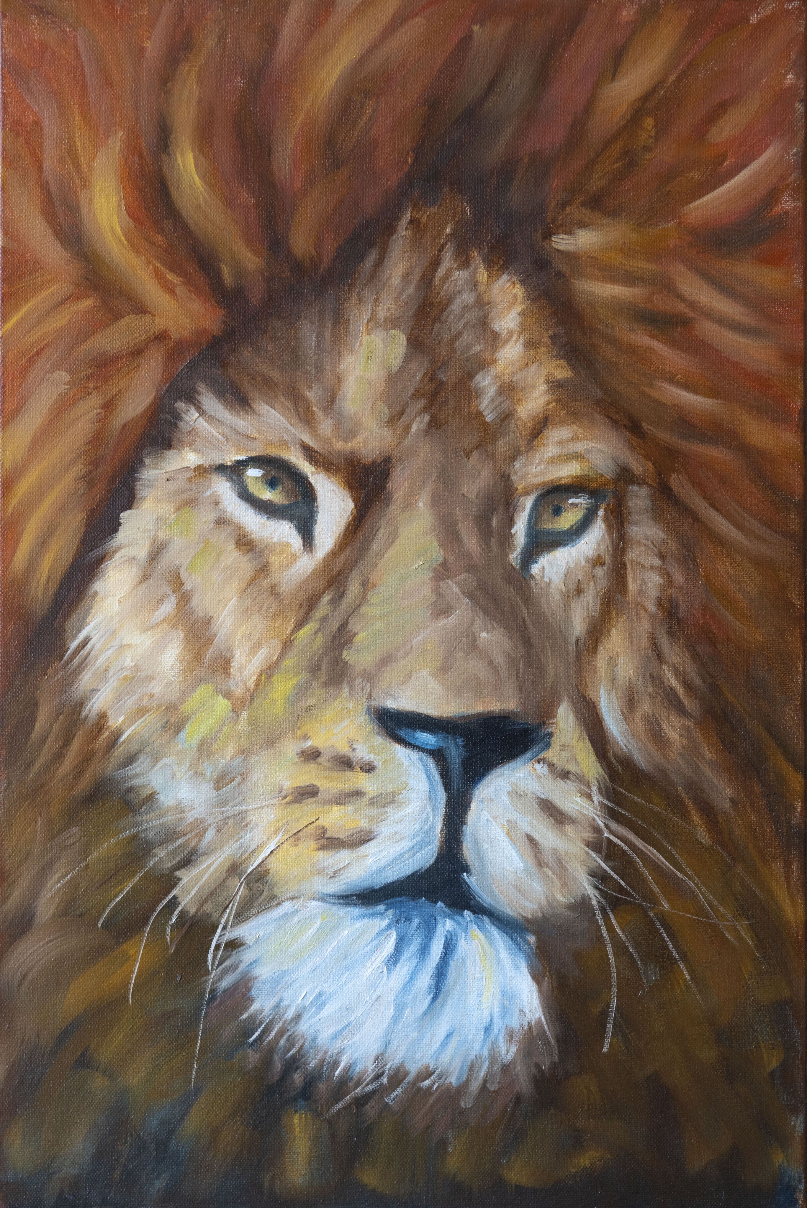 

Картина маслом "Лев" 60x40, холст на подрамнике, ручная работа