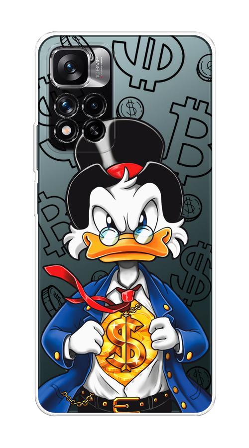 

Чехол на Xiaomi Redmi Note 11 Pro Plus 5G "Scrooge Goldman", Черный;белый;синий, 312150-1