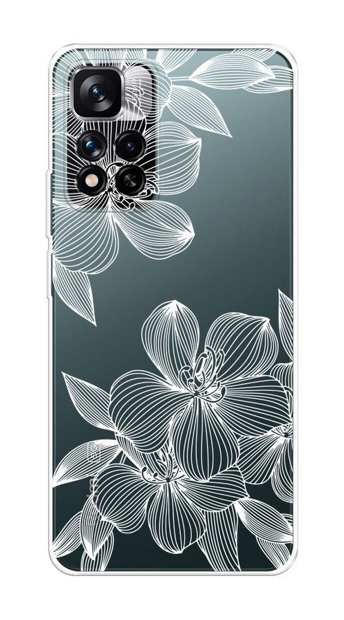 

Чехол на Xiaomi Redmi Note 11 Pro Plus 5G "Крокус", Белый;прозрачный, 312150-1