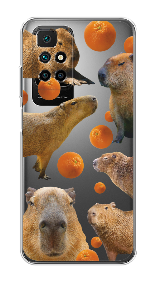 

Чехол на Xiaomi Redmi 10 "Капибара и апельсины", Бежевый;оранжевый, 311350-1