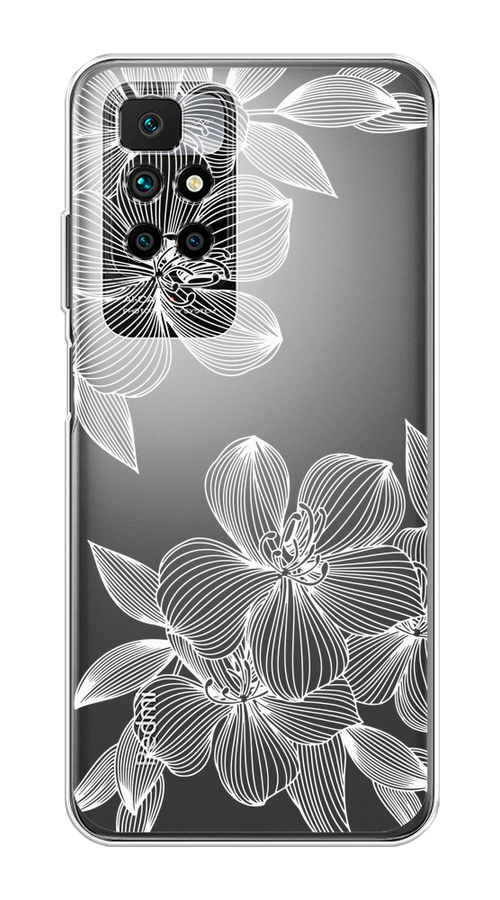 

Чехол на Xiaomi Redmi 10 "Крокус", Белый;прозрачный, 311350-1
