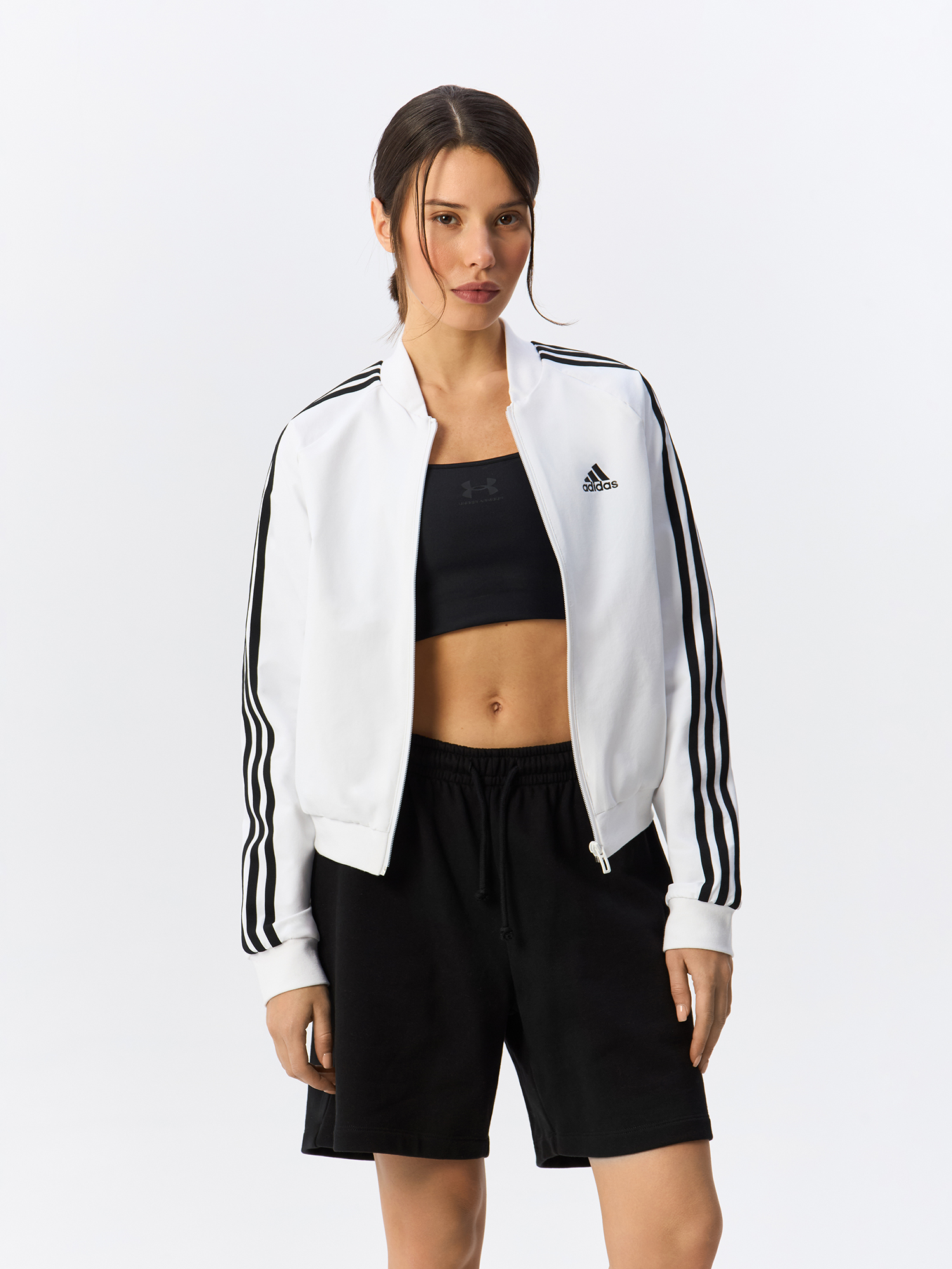 Олимпийка женская Adidas Essentials 3-Stripes Track H10180 белая 52 RU adidas белый