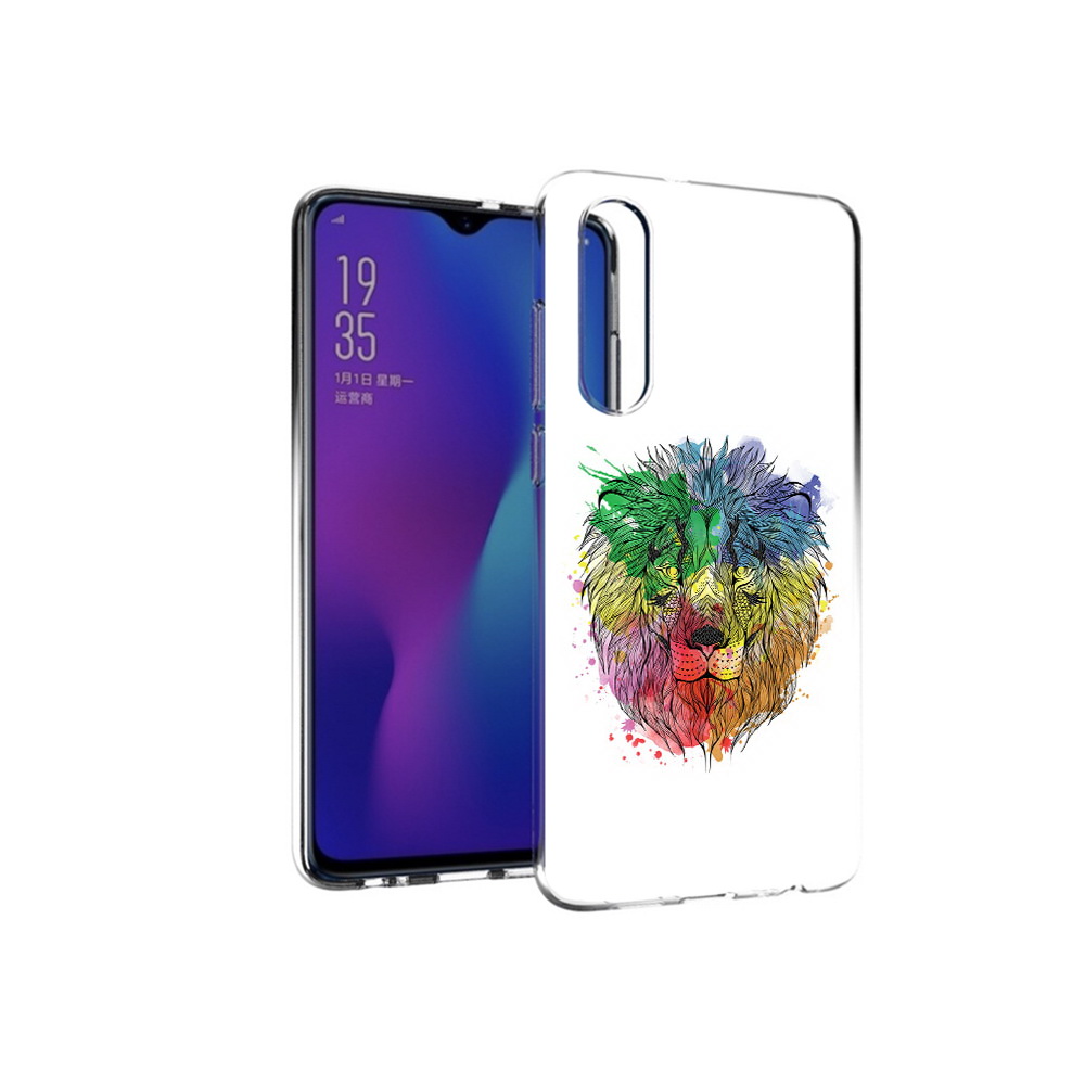 

Чехол MyPads Tocco для Huawei P30 разноцветный гордый лев, Прозрачный, Tocco