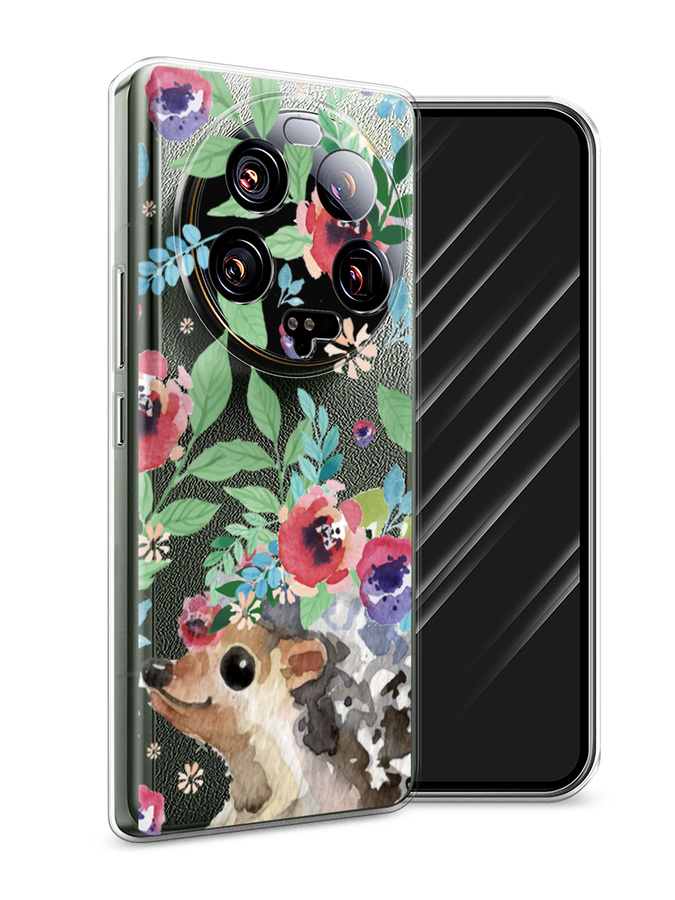 

Чехол Awog на Xiaomi 13 ultra "Ежик в цветах акварель", Розовый;зеленый;коричневый, 318650-2