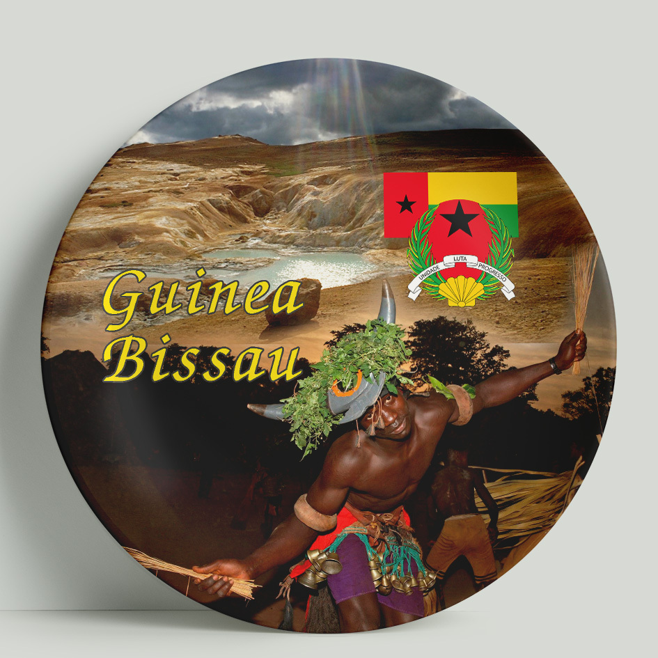 Декоративная тарелка WortekDesign Гвинея Бисау, 20 см