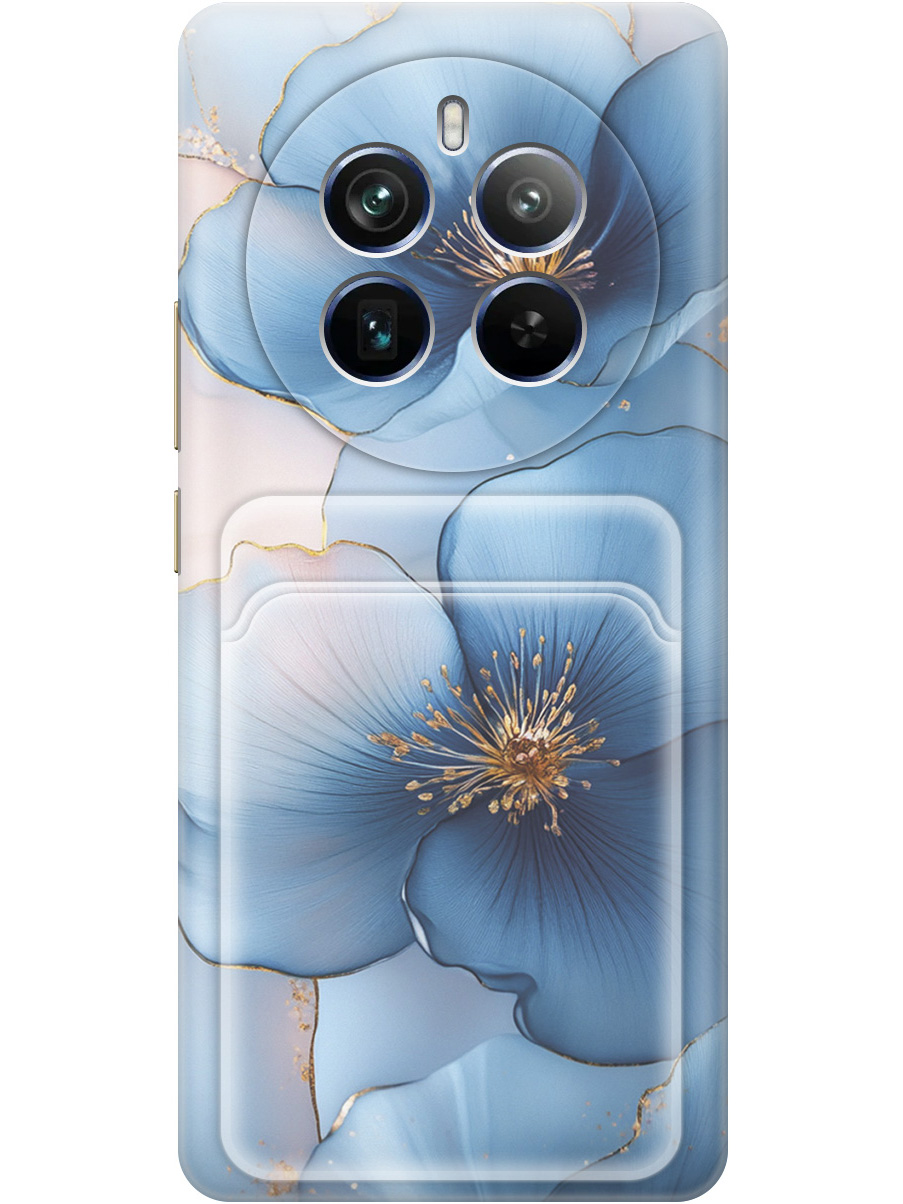 

Силиконовый чехол на Realme 12 Pro 5g/12 Pro+ 5g с принтом с карманом для карты 827527, Прозрачный;голубой;синий, 782631824