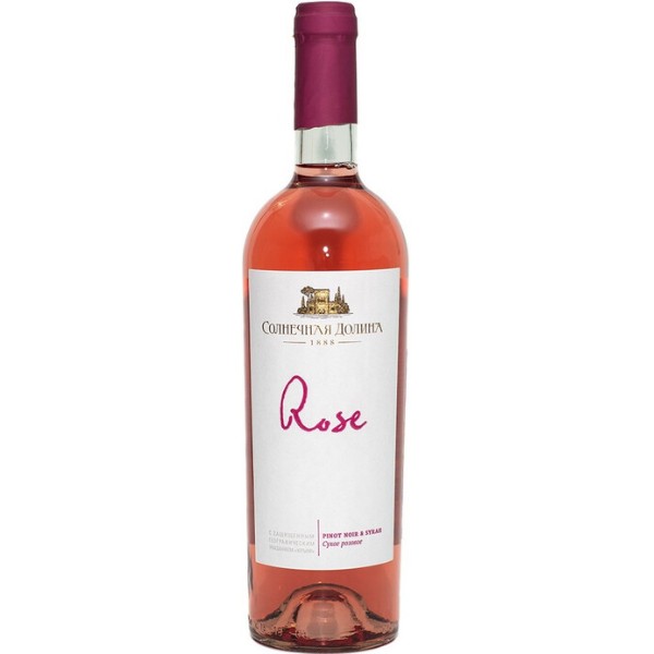 

Вино Солнечная Долина Розе розовое сухое 12,5% 0,75 л