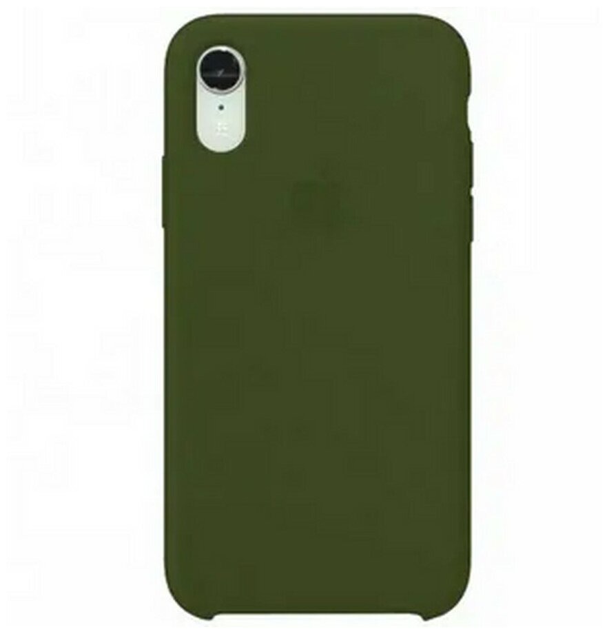 

Накладка силикон Silicone Case для iPhone Xr Dark-Green, Зеленый, Silicone Case iPhone XR