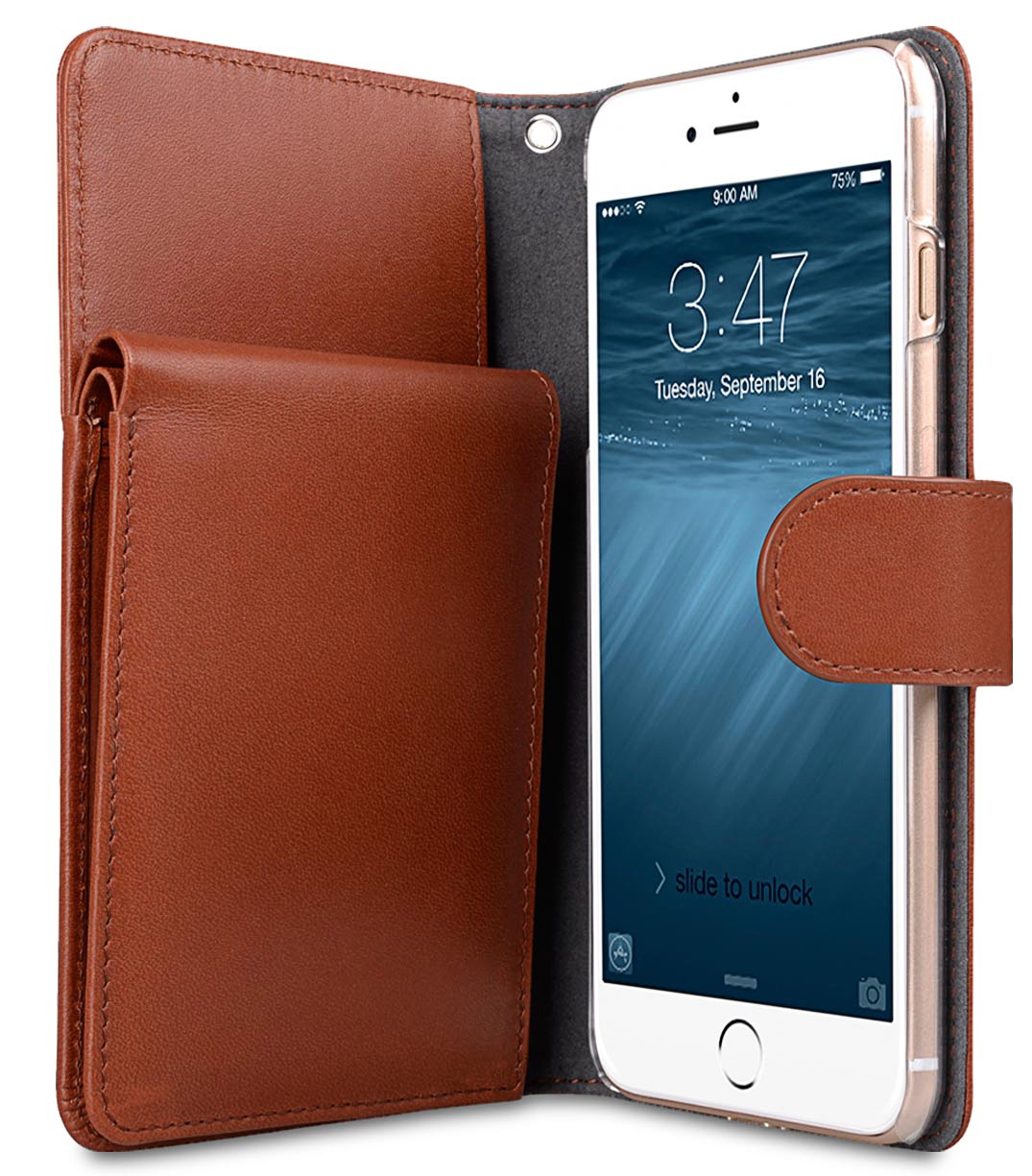 фото Чехол melkco для apple iphone 7/8/se 2020 - b-wallet book type, светло-коричневый
