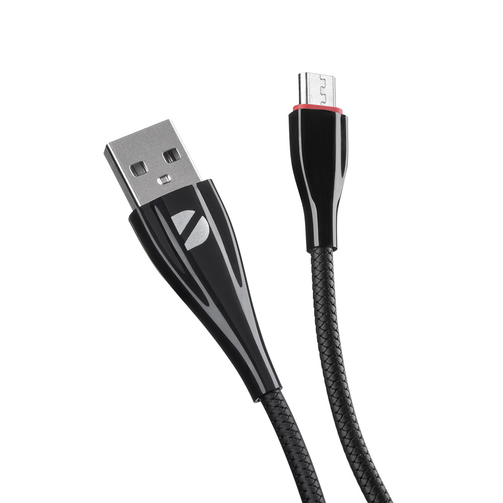 Дата-кабель Ceramic USB - micro USB Deppa, 1м, черный, крафт