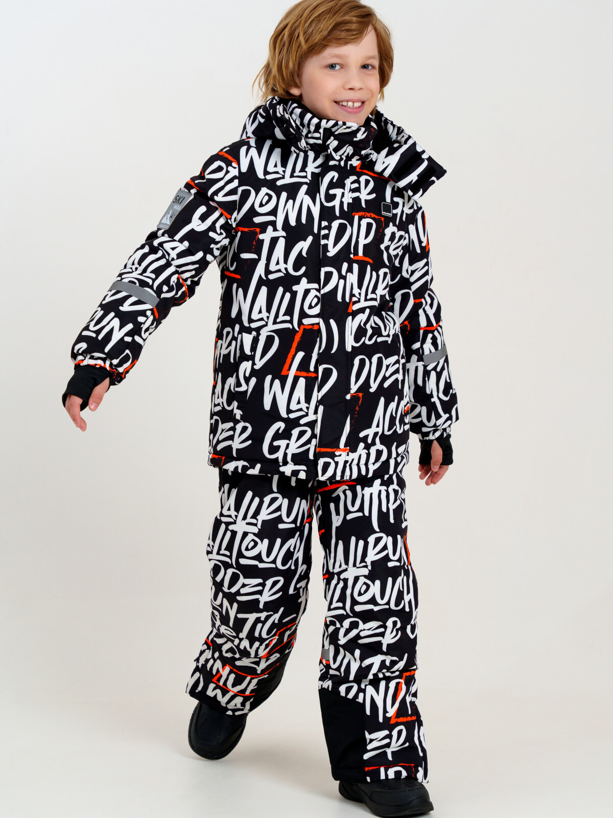 

Комплект верхней одежды PlayToday 32411021, черный, белый, 134, 32411021