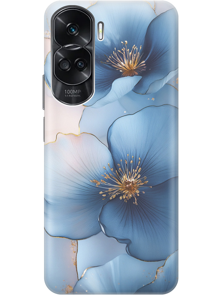 

Силиконовый чехол на Honor 90 Lite с принтом "Голубые ирисы", Прозрачный;голубой;синий, 772622624