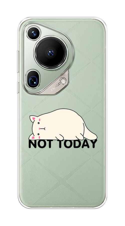 

Чехол на Huawei Pura 70 Ultra "Cat not today", Белый;розовый;черный, 6124550-1