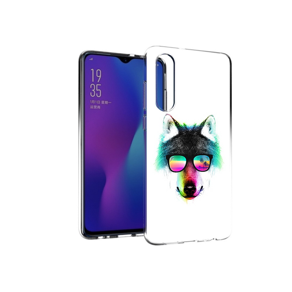

Чехол MyPads Tocco для Huawei P30 радужный волк, Прозрачный, Tocco