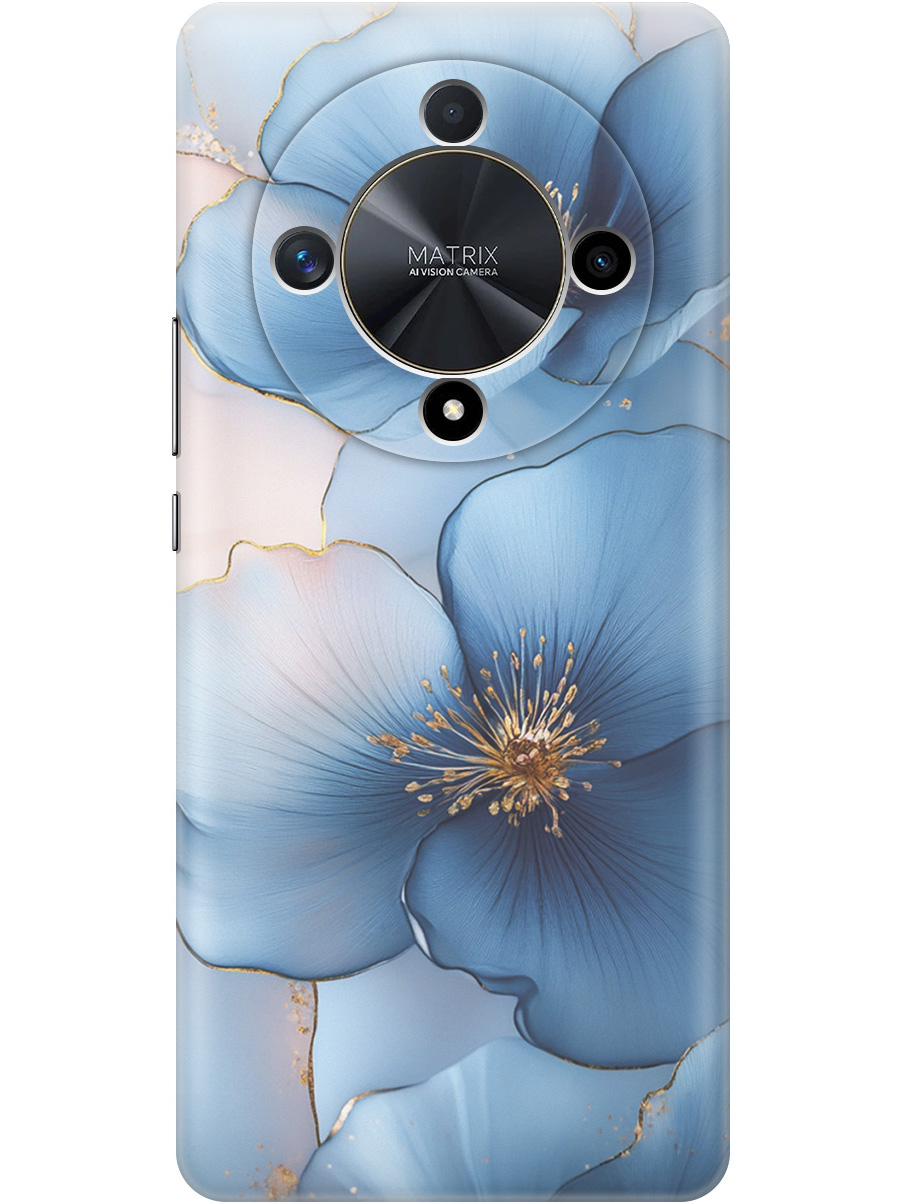 

Силиконовый чехол на Honor X9b/X50 с принтом "Голубые ирисы", Прозрачный;голубой;синий, 781974324