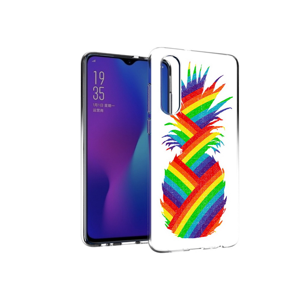 

Чехол MyPads Tocco для Huawei P30 радужный ананас, Прозрачный, Tocco