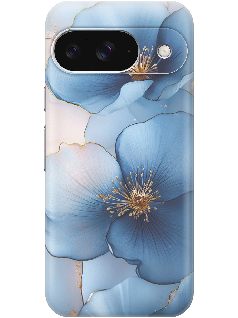 

Силиконовый чехол на Google Pixel 9 с принтом "Голубые ирисы", Прозрачный;голубой;синий, 784809724