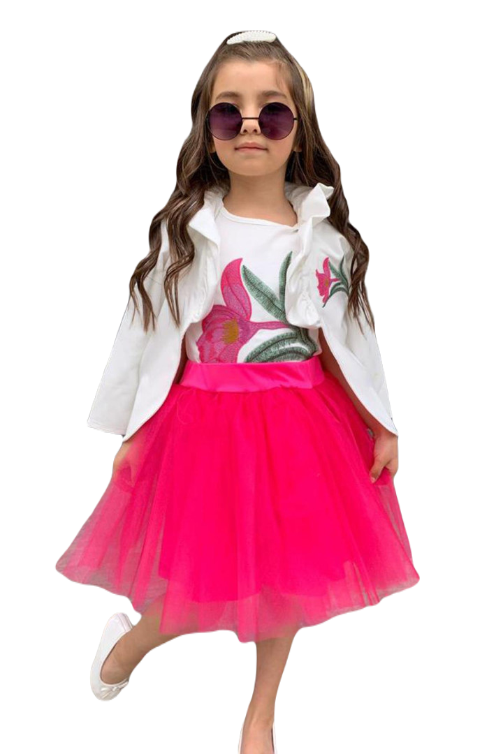 

Костюм с юбкой Ricco Tarz р. 4-5 лет Розовый, 2223004005 (доставка из-за рубежа), 2223004005