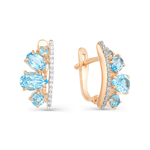 

Серьги из красного золота Magic Stones 02-1-520-13, топаз, 02-1-520-13