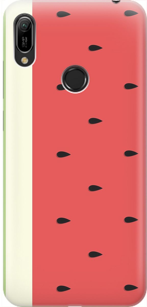 

Чехол на Honor 8A/8A Pro/Huawei Y6 (2019)/Y6 Prime (2019) "Арбуз", Белый;зеленый, 1910