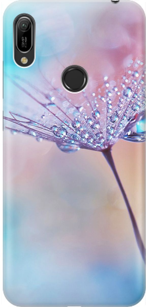 

Чехол на Honor 8A/8A Pro/Huawei Y6 (2019)/Y6 Prime (2019) "Капелька на одуванчике", Голубой;розовый, 1474