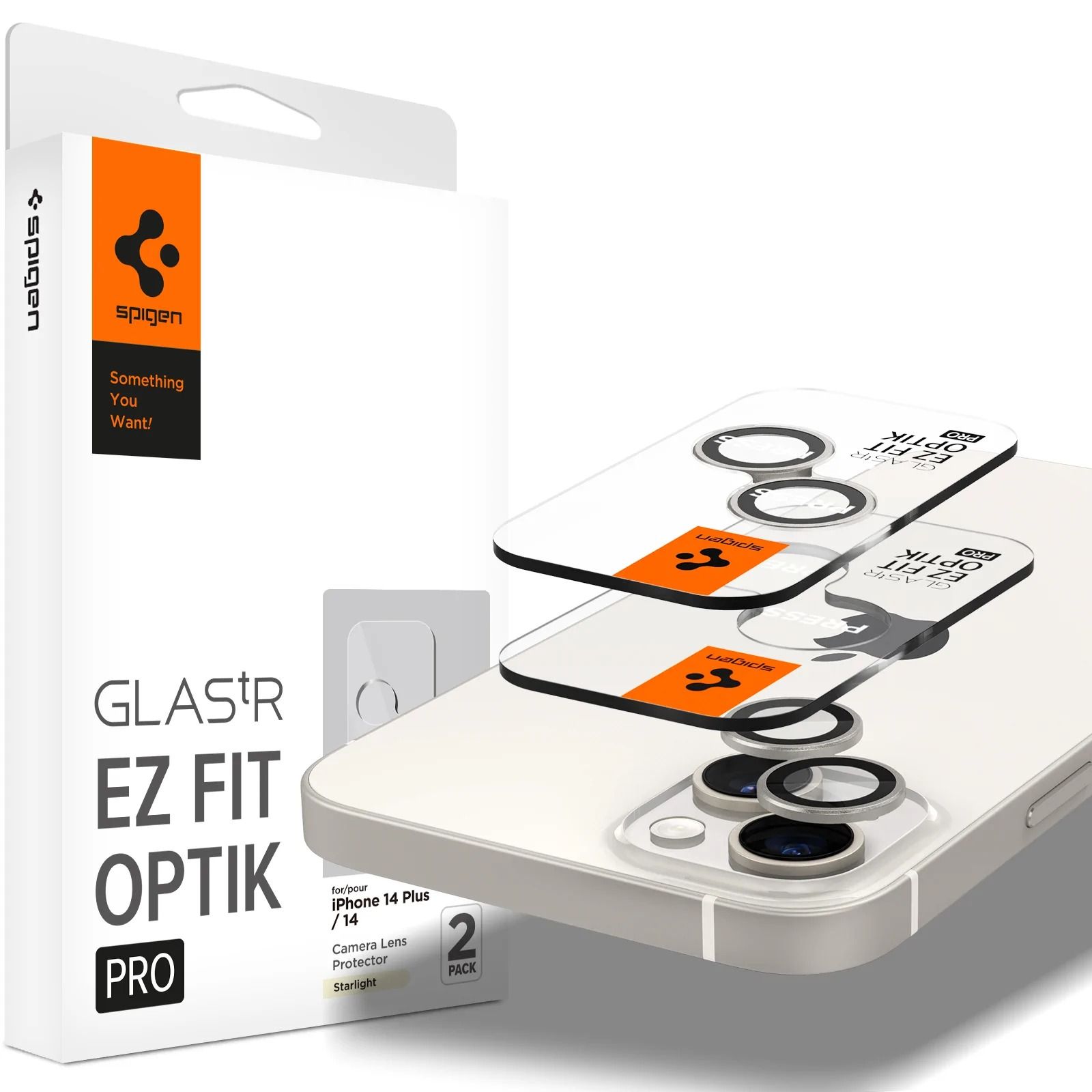 Защитное стекло для камеры Spigen для iPhone 14 Plus / 14 - GLAS.tR EZ Fit Optik Pro - Про