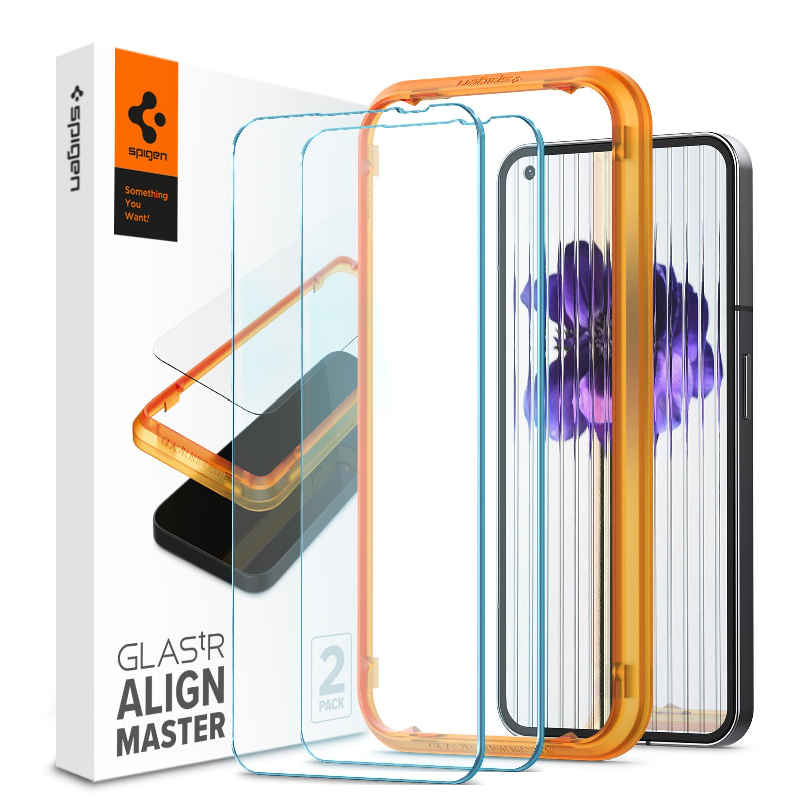 Защитное стекло Spigen для Nothing Phone (1) AlignMaster GLAS.tR Прозрачный - 2 шт - AGL05