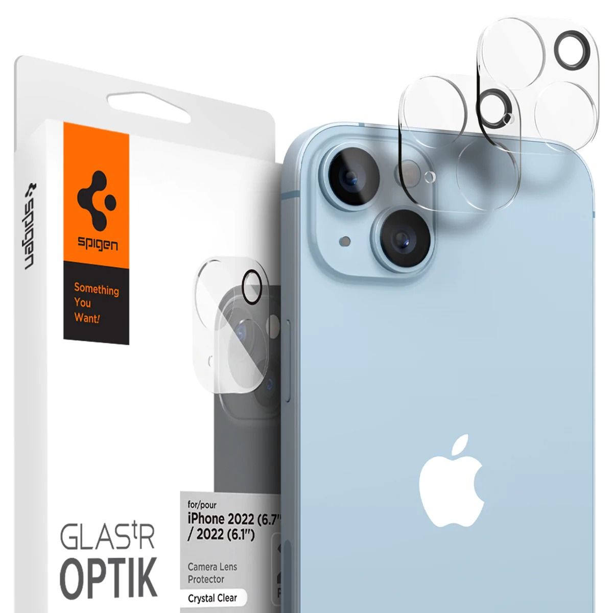 Защитное стекло для камеры Spigen для iPhone 14 / 14 Plus - Optik Lens Protector - Прозрач