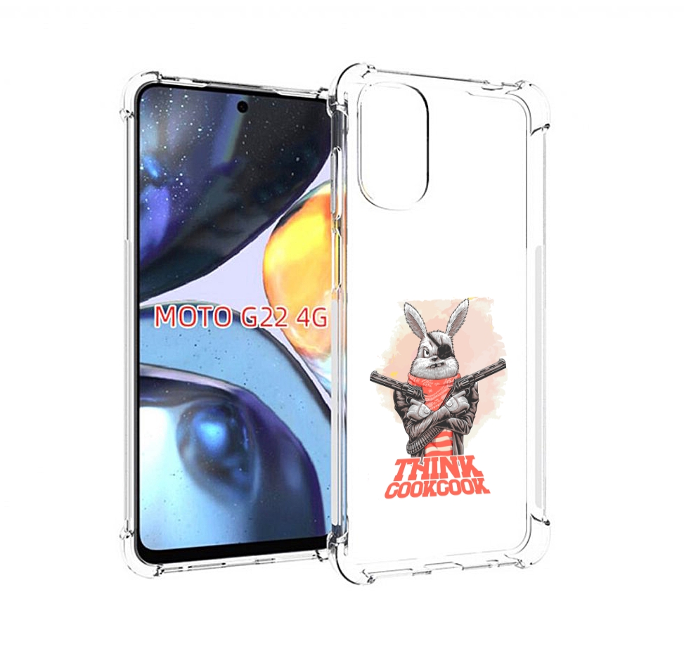 

Чехол MyPads кролик пират для Motorola Moto G22 4G, Прозрачный, Tocco