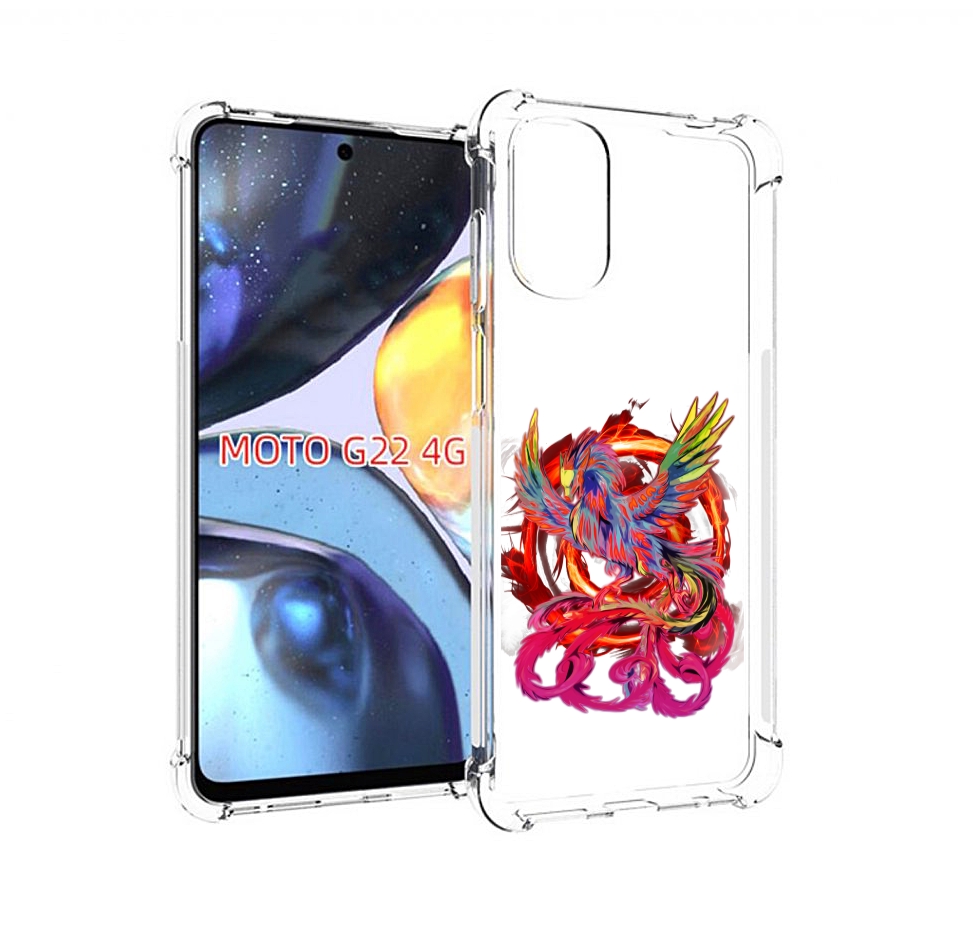 

Чехол MyPads красочный феникс для Motorola Moto G22 4G, Прозрачный, Tocco