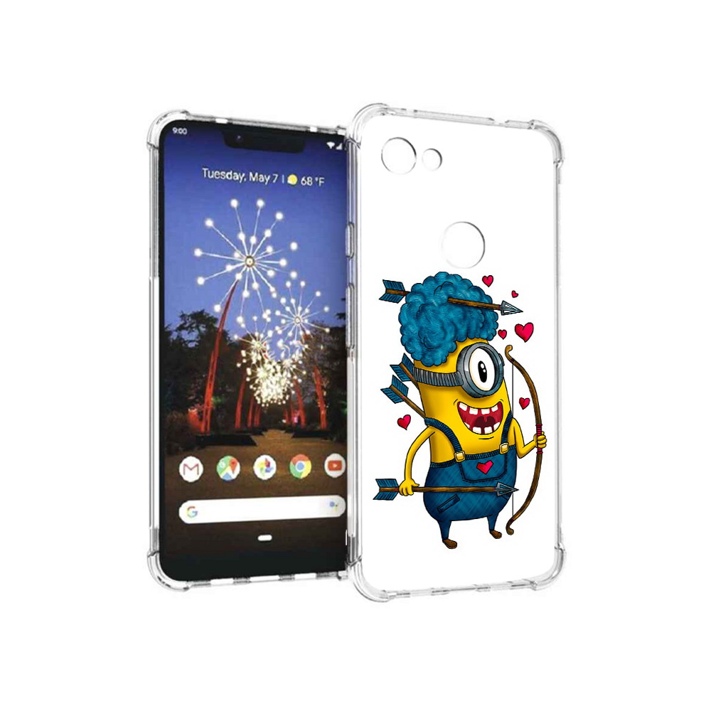 

Чехол MyPads Tocco для Google Pixel 3 XL Миньон купидон, Прозрачный, Tocco