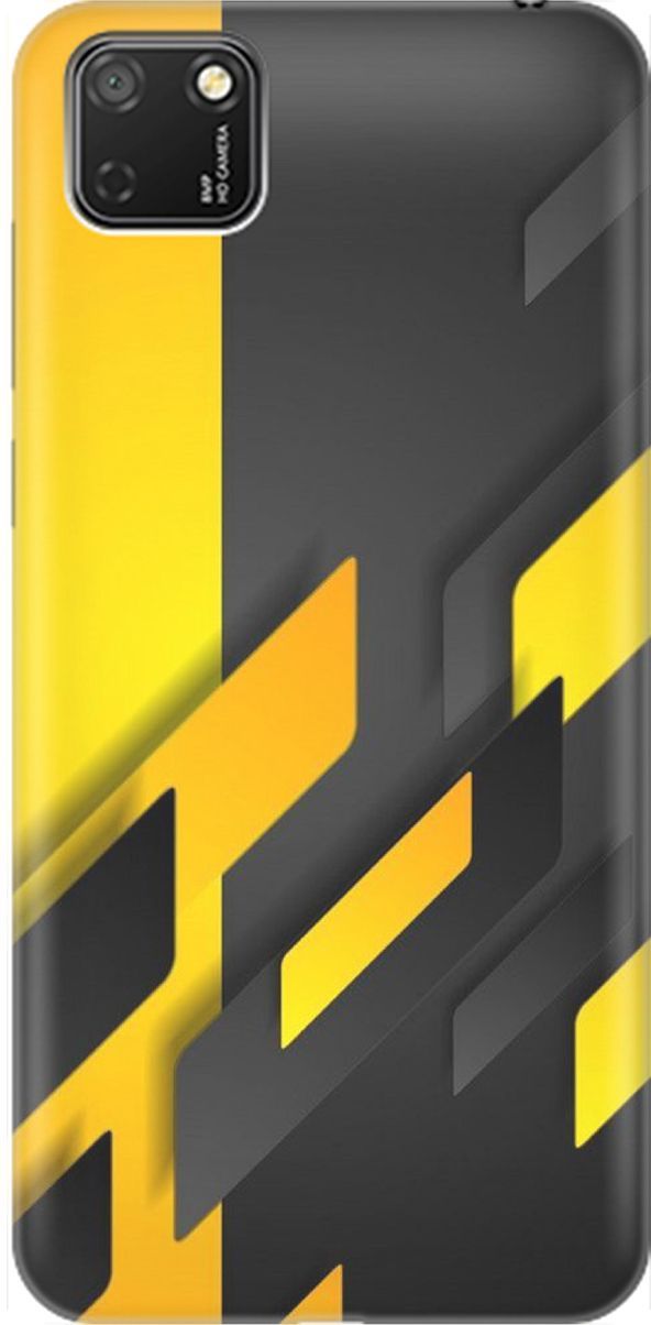 

Чехол на Honor 9S/Huawei Y5P с принтом "Черно-желтая абстракция", Желтый;черный, 1473