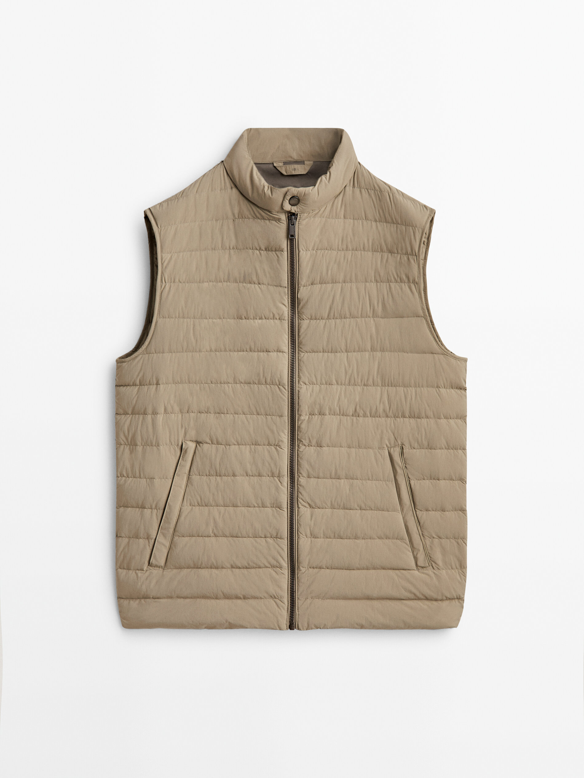

Утепленный жилет мужской Massimo Dutti 03430220710 бежевый L, 03430220710