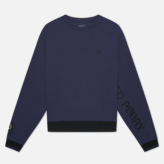 

Свитшот женский Fred Perry G1155 синий XS, G1155
