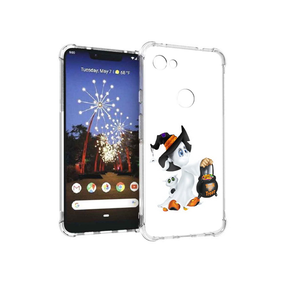 

Чехол MyPads Tocco для Google Pixel 3 XL Маленький призрак, Прозрачный, Tocco