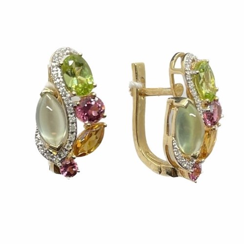 

Серьги из золота DIAMOND PRIME 06-3-DХ-Е-008821, бриллиант\турмалин\хризолит\цитрин, 06-3-DХ-Е-008821