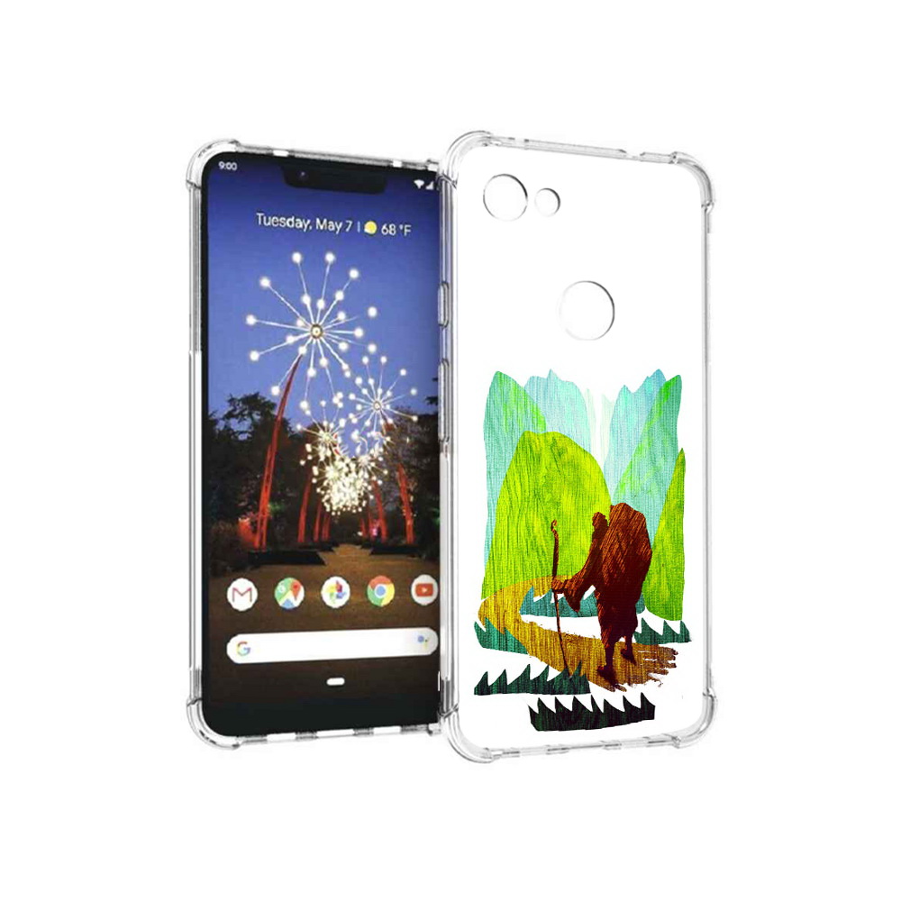 

Чехол MyPads Tocco для Google Pixel 3 XL Лесная тропа, Прозрачный, Tocco