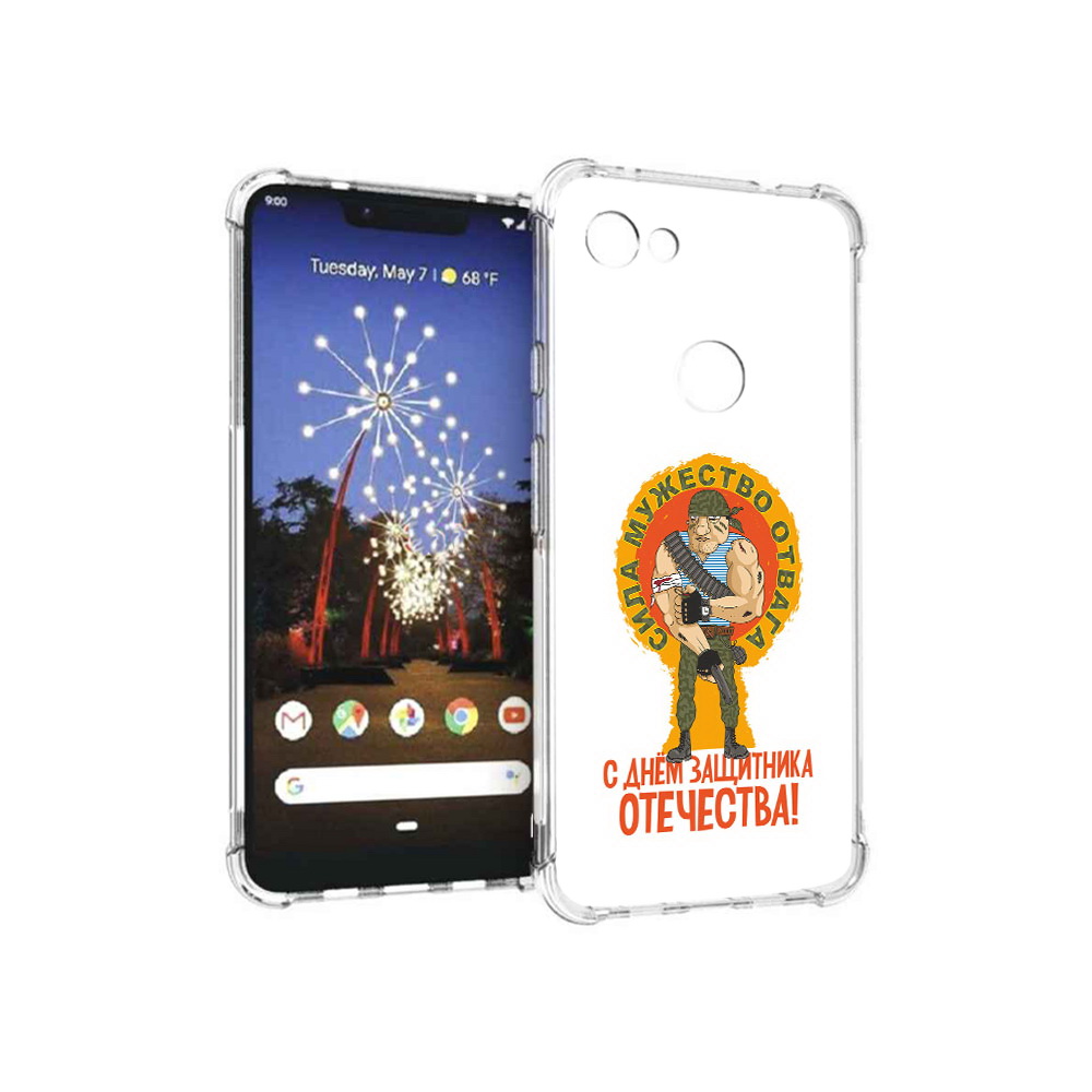 

Чехол MyPads Tocco для Google Pixel 3 XL 23 февраля военный мужчина, Прозрачный, Tocco