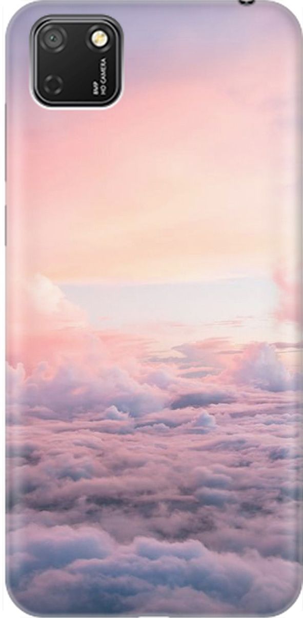 

Чехол на Honor 9S/Huawei Y5P с принтом "Высоко над облаками", Фиолетовый;розовый, 1473