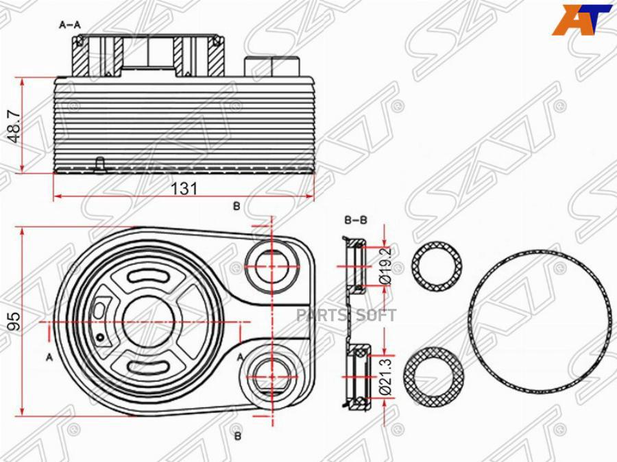 

Sat Радиатор Масляный Nissan Qashqai 07-/Renault Captur 13-/Duster 10-/Kangoo 08-