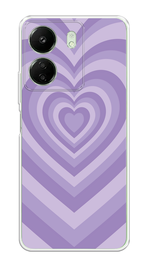 

Чехол на Xiaomi Redmi 13C/Poco C65 "Violet heart latte", Фиолетовый, 320550-1