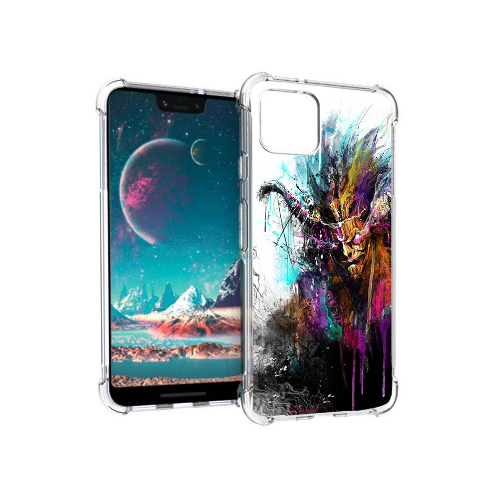 

Чехол MyPads Tocco для Google Pixel 4 яркий дьявол, Прозрачный, Tocco