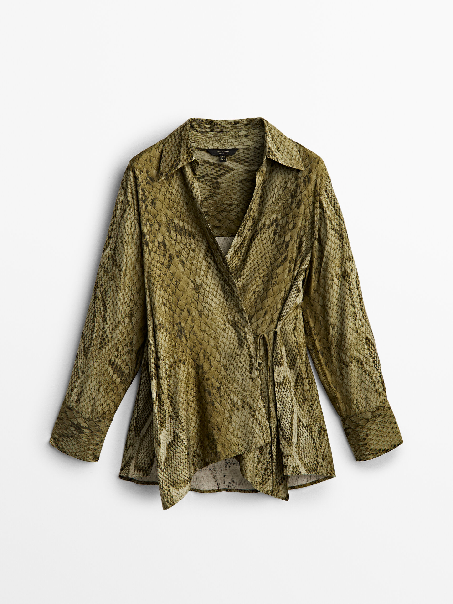 

Блуза женская Massimo Dutti 05104809500 зеленая 36, 05104809500