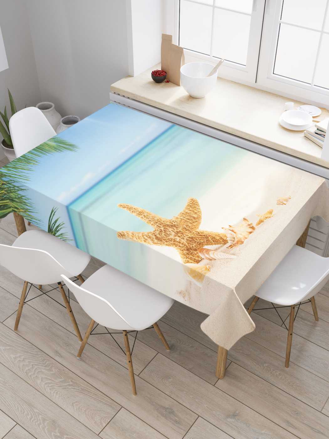 

Скатерть прямоугольная JoyArty "Звезда загорает" из сатена, 120x145 см, Зеленый, Звезда загорает