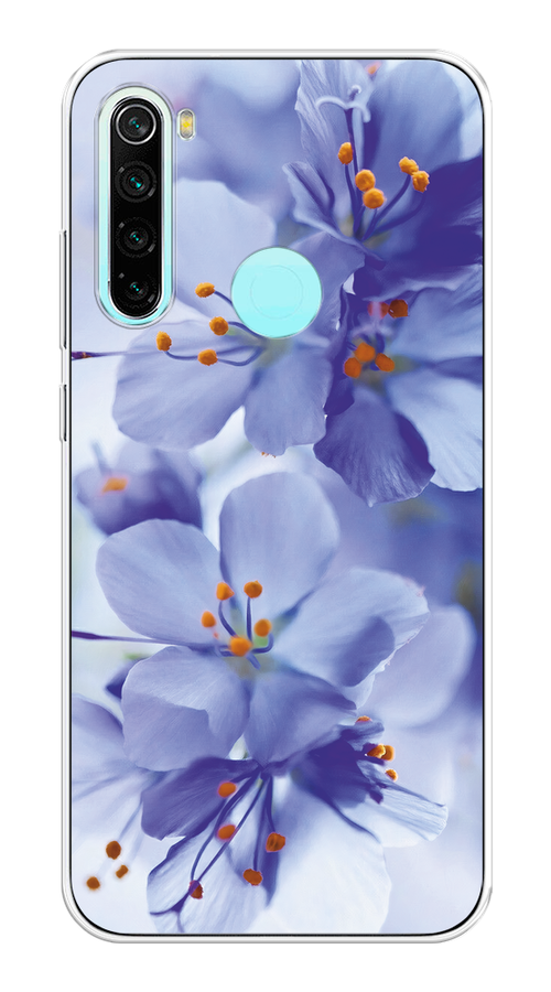 

Чехол на Xiaomi Redmi Note 8 "Фиолетовые цветки", Фиолетовый;синий, 36550-1