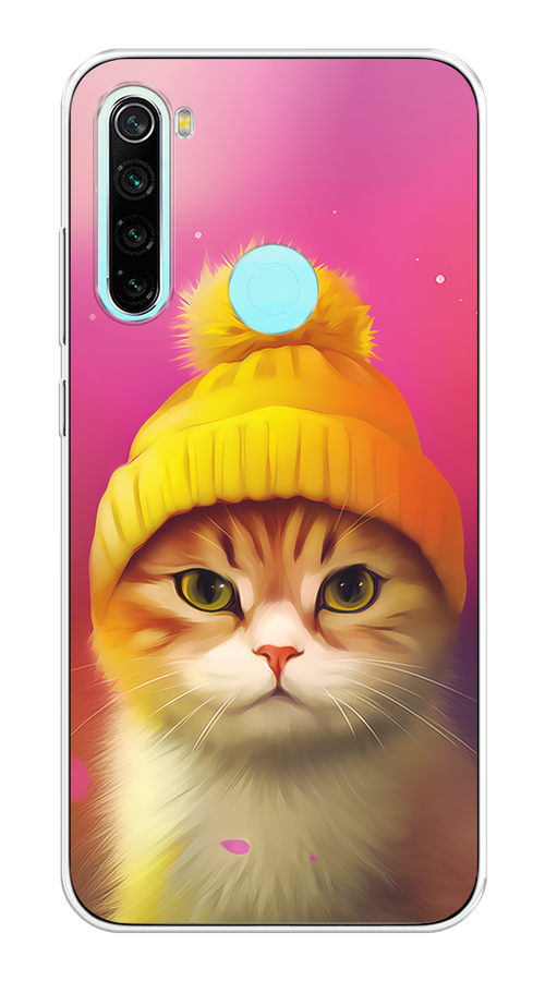 

Чехол на Xiaomi Redmi Note 8 "Котик в шапочке", Розовый;желтый;бежевый, 36550-1
