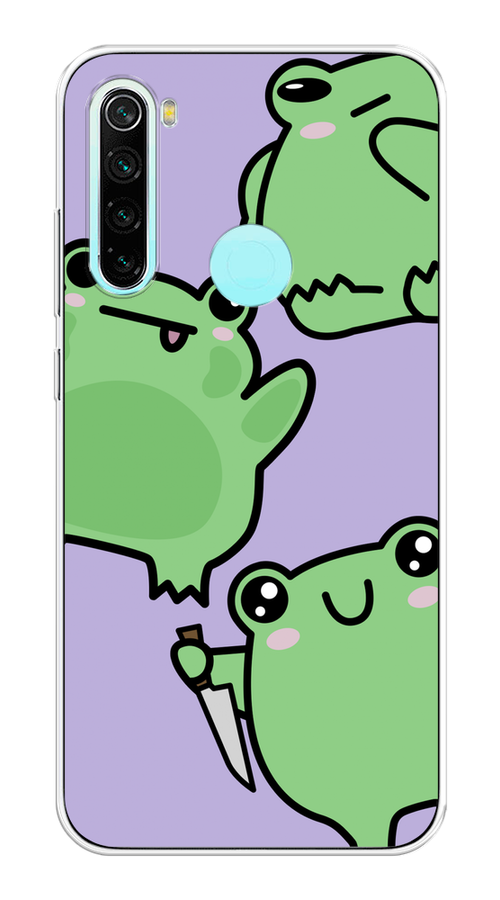 

Чехол на Xiaomi Redmi Note 8 "Опасные лягушата", Фиолетовый;зеленый;черный, 36550-1