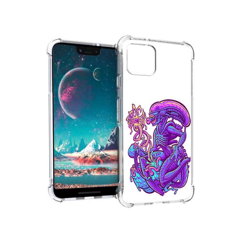 

Чехол MyPads Tocco для Google Pixel 4 чужой фиолетовый цвет, Прозрачный, Tocco