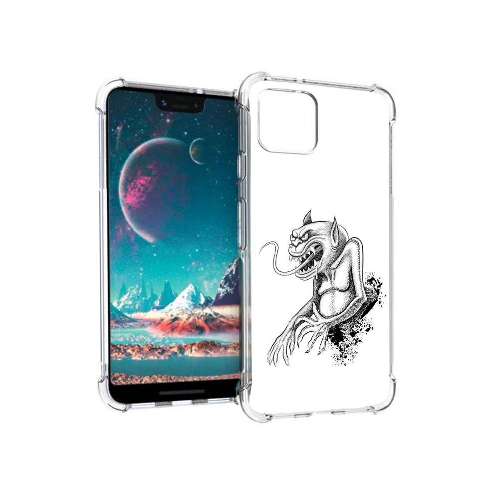 

Чехол MyPads Tocco для Google Pixel 4 чорт, Прозрачный, Tocco