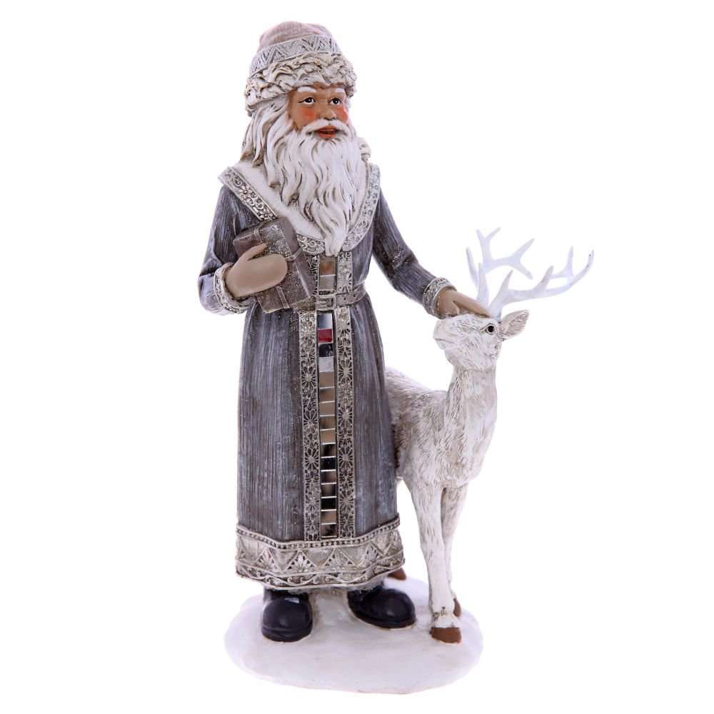 

Новогодняя фигурка Remeco collection Дед Мороз 754428 20x18x32 см, Серый, Дед Мороз